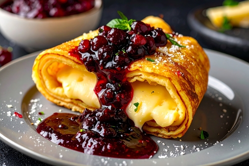 Recept: Palačinke s planinskim sirom i džemom od bobičastog voća